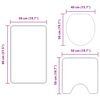 vidaXL Set protidrsnih kopalnih preprog 3 pcs Rjava 50 x 50 cm PP