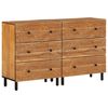 vidaXL Stranske omarice 2 kosa 60x33x75 cm trden akacijev les