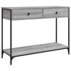 vidaXL Konzolna mizica siva sonoma 100x34,5x75 cm inženirski les