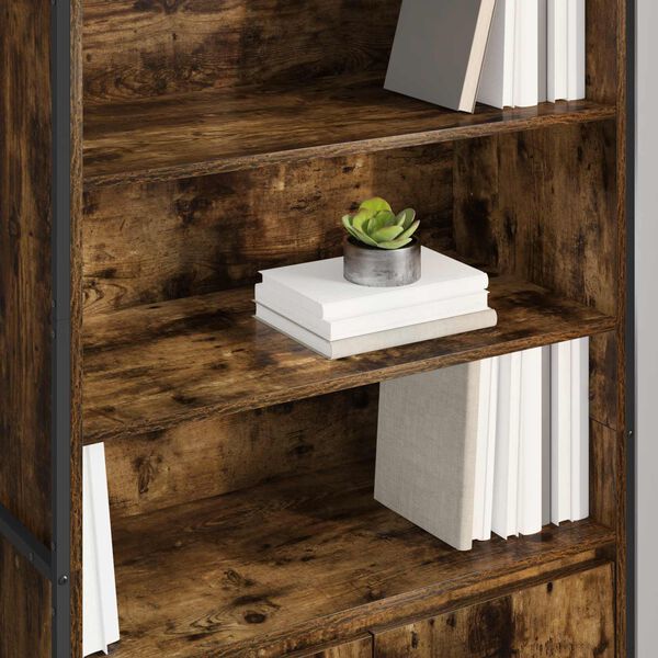 vidaXL Visoke omare 2 pcs Dimni hrast 79 x 36 x 200 cm Konstruiran les