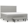 vidaXL Box spring postelja z vzmetnico svetlo siva 160x200 cm žamet