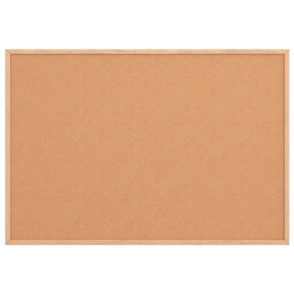 vidaXL Plutovinasta tabla z okvirjem iz masivnega borovega lesa 80 x 55 cm