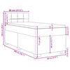 vidaXL Box spring postelja z vzmetnico roza 80x200 cm žamet