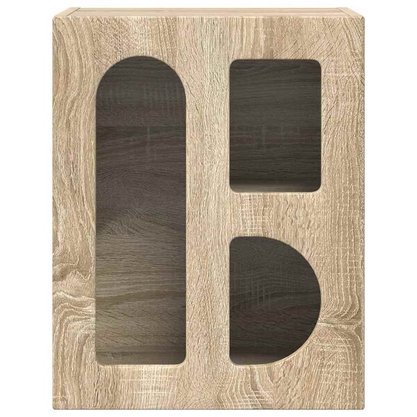 vidaXL Nočna omarica Sonoma hrast 40 x 35 x 50 cm Konstruiran les