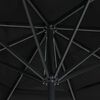 vidaXL Zunanji senčnik z aluminijastim drogom 500 cm črn