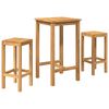 vidaXL zunanji barski set 3 pcs Neobdelano Trden tikov les