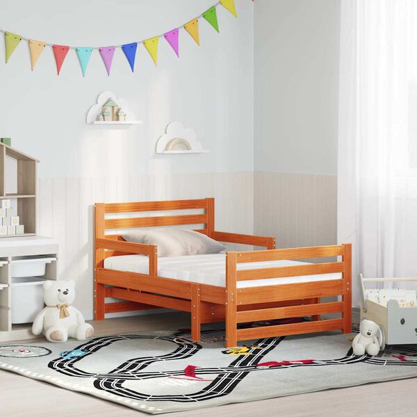 vidaXL Konstrukcija postelje Rjava 80 x 200 cm Masivno borovo les