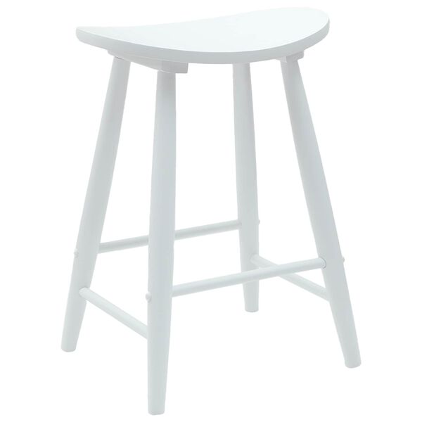 vidaXL Jedilni stoli 2 pcs Bela 46 x 37 x 63 cm Masivno gumovo les