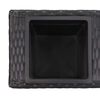 vidaXL Visoko cvetlično korito s 3 lonci 100x30x36 cm poli ratan črno