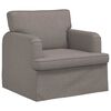 vidaXL Kavč 2 pcs Taupe 144 x 80 x 85 cm blago