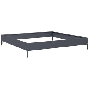 vidaXL Visoka greda antracit 100x100x18,5 cm jeklo