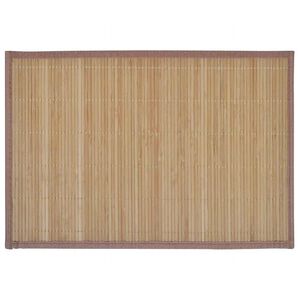 Bambusov pogrinjek 6 kosov 30x45 cm rjave barve