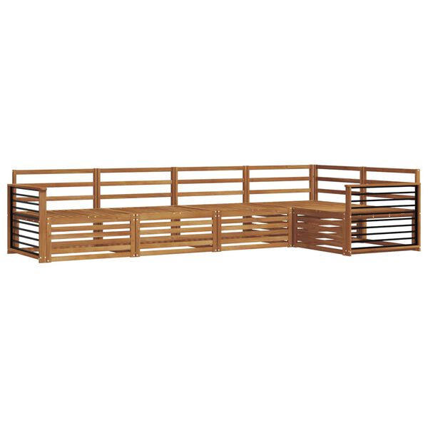 vidaXL Zunanja garnitura za sedenje 5 pcs Naravna Masiven les akacije