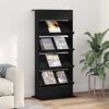 vidaXL Regal za revije Črna Orehovina 70 x 41 x 156 cm Konstruiran les