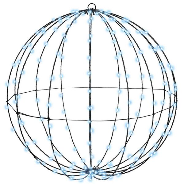 vidaXL Žogica med 384 LED 2 pcs Hladno bela 60 cm Kovina