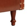 vidaXL Tubast stol rjavo pravo usnje