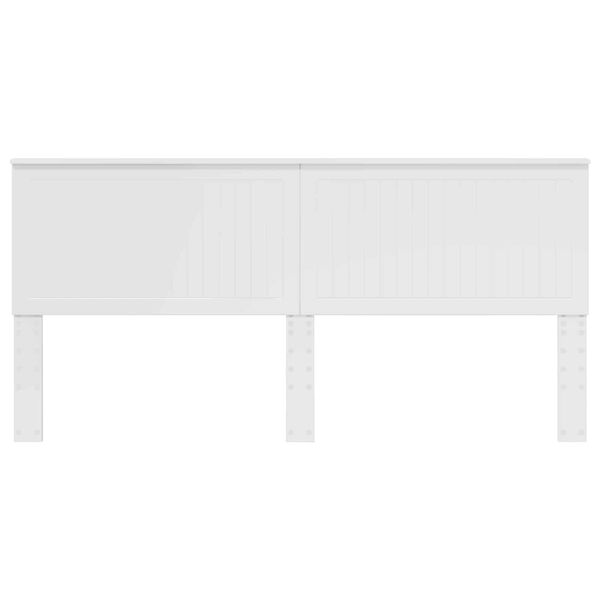 vidaXL Vzglavje z vzglavjem Svetlo Belo 200 cm Konstruiran les