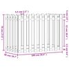 vidaXL Vrtna visoka greda z ograjico bela 100x50x70 cm trdna borovina
