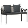 vidaXL Zunanje klopi 2 -Seater 116 x 56 x 75 cm poli ratan