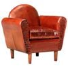 vidaXL Tubast stol rjav 77x65x79 cm pravo usnje