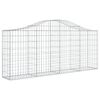 vidaXL Obokane gabion košare 10 kosov 200x30x80/100 cm cinkano železo