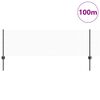 vidaXL Ograja s stebrom Siva 0,6 x 100 m Jeklo in PVC