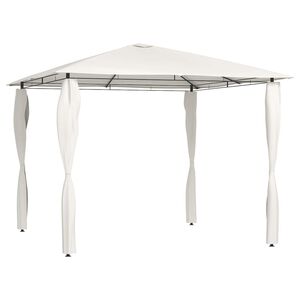 vidaXL Paviljon s pokritimi stebri 3x3x2,6 m krem 160 g/m&sup2;