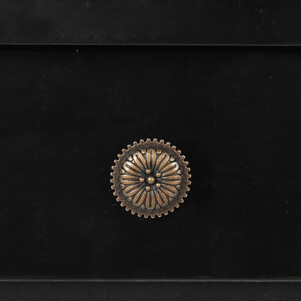 vidaXL Konzolna mizica MDF črna