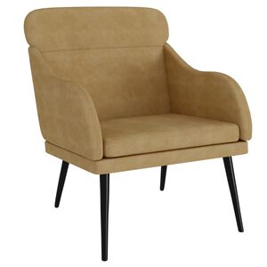 vidaXL Fotelj rjav 63x76x80 cm žamet