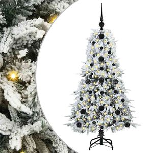 vidaXL Umetno Zložljivo Božično Drevo z stojalom Bela 120 cm PE in PVC