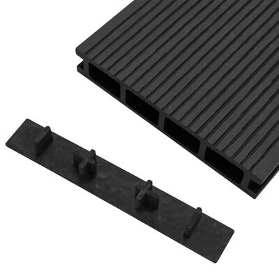 vidaXL Zaključni pokrovčki za plošče 10 kosov črna plastika