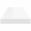 vidaXL Stenska polica bela 80x23,5x3,8 cm MDF