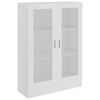vidaXL Vitrina bela 82,5x30,5x115 cm iverna plo&scaron;ča