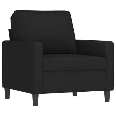 vidaXL Fotelj črn 60 cm žamet