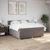 vidaXL Box spring postelja z vzmetnico taupe 180x200 cm blago