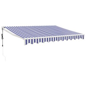 vidaXL Avtomatsko zložljiva tenda modra in bela 3x2,5 m