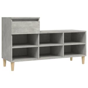 vidaXL Omarica za čevlje betonsko siva 102x36x60 cm inženirski les