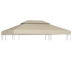 vidaXL Nadomestna streha za paviljon 310 g/m&sup2; bež 3x4 m