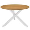 vidaXL Jedilna miza MDF 120x75 cm bela