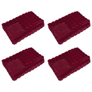 vidaXL Protizdrsna odeja iz umetnega zajčjega krzna Olite 4 kos 8.1 kg