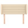 vidaXL Vzglavje z u&scaron;esi krem 103x23x78/88 cm blago