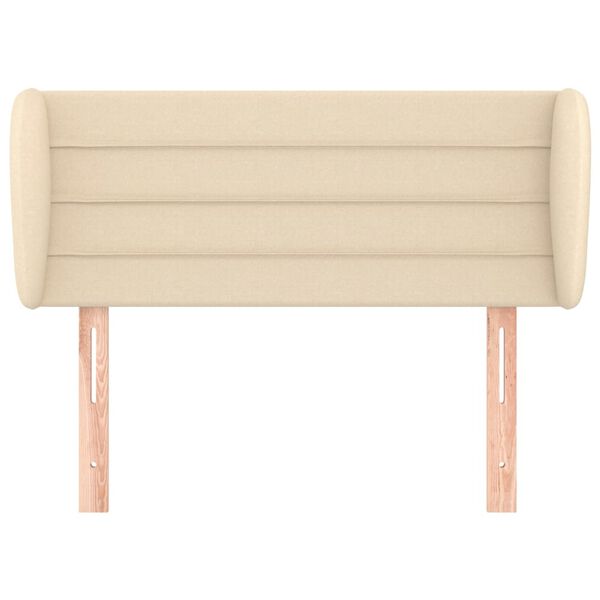 vidaXL Vzglavje z u&scaron;esi krem 103x23x78/88 cm blago