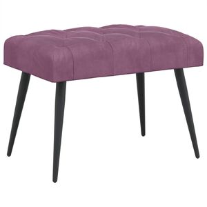 vidaXL Klop s gumbnim oblazinjenjem Vijolična 60 x 40 x 45 cm Žamet
