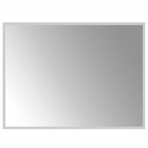 vidaXL LED kopalni&scaron;ko ogledalo Transparentno 80 x 60 cm kaljeno steklo