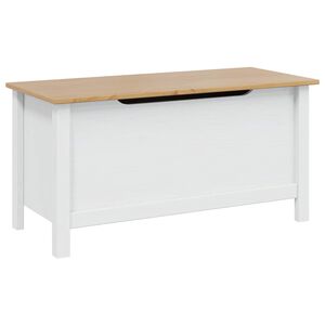 vidaXL Shranjevalna &scaron;katla HILL Bela in medena rjava 90 x 40 x 45 cm