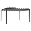 vidaXL Paviljon z re&scaron;etkasto streho 3x4 m antracitno blago in aluminij