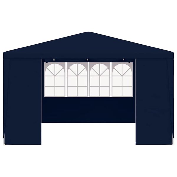 vidaXL Profesionalen vrtni šotor s stranicami 4x4 m moder 90 g/m²