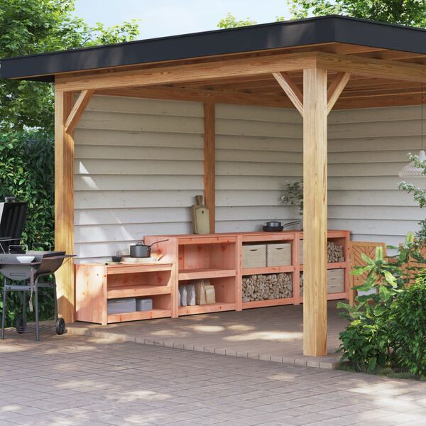 vidaXL Zunanja kuhinjska omarica 3 kosi trden les douglas