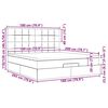 vidaXL Otomanski posteljni okvir z vzmetnicami moder 180x200cm žamet