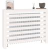 vidaXL Pokrov za radiator bela 108,5x19x84 cm trdna borovina
